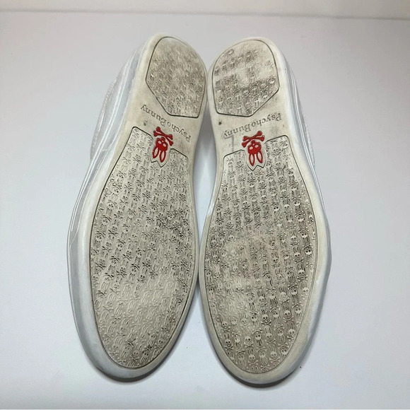 Psycho Bunny Shoes Mens 7.5 Lucky Find White Low Top All Over Logo (156 Box 19) - Picture 7 of 12